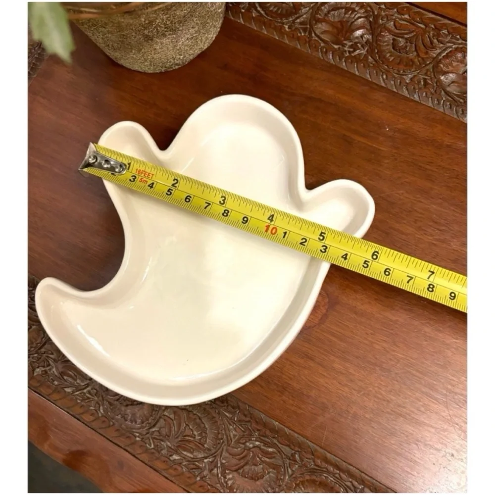 VIRAL HALLOWEEN GHOST GHOUL FIGURE CERAMIC CANDY DISH PAIRS WITH RAE DUNN TIKTOK - Picture 4 of 6